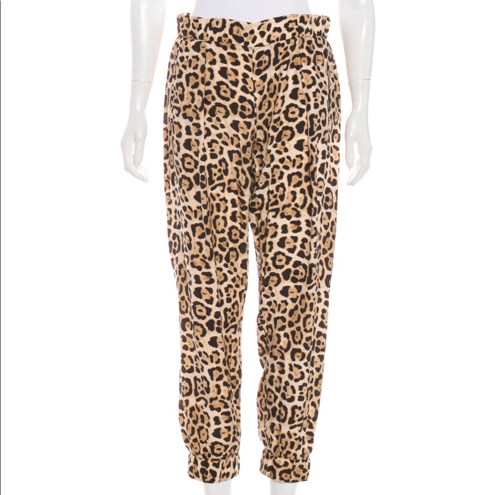 ATM - SILK Animal print ankle length joggers